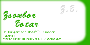 zsombor botar business card